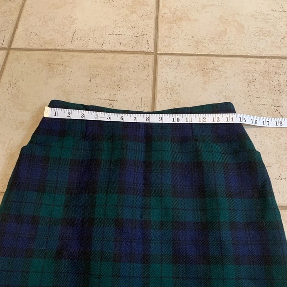 Vintage 70s St Michael Pure Wool Tartan Plaid Kilt Skirt - US 10 - Picture 7 of 9